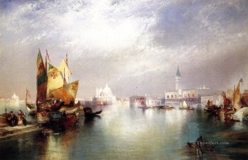 Venecia clásica Painting - El esplendor del paisaje marino Thomas Moran Venecia